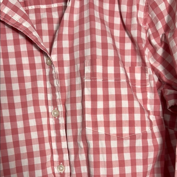 J. Crew Pink and White Checkered Button-Up Shirt - Picture 4 of 5
